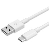 Cablu incarcator USB Type-C, ideal pentru transfer date, lungime 2 m, alb, Oem