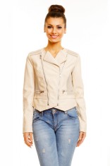 U590-155 Jacheta scurta din imitatie piele