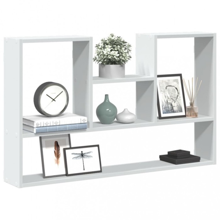 vidaXL Raft de perete, alb, 99x15x60 cm, lemn prelucrat 853236