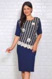 Cumpara ieftin Rochie eleganta Natasa Bleumarin - 60Marimea