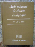 Aide m&eacute;moire de chimie analytique - YOULI LOURIE