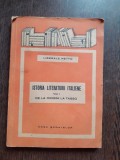 ISTORIA LITERATURII ITALIENE - LIBERALE NETTO, VOL.I DE LA ORIGINI LA TASSO