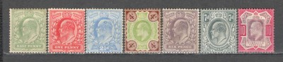 Anglia/Marea Britanie.1902 Regele Eduard VI 7 buc. GA.72 foto