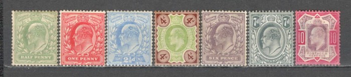 Anglia/Marea Britanie.1902 Regele Eduard VI 7 buc. GA.72
