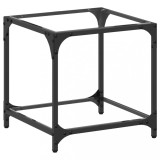 Cumpara ieftin Masuta de cafea, blat din sticla transparenta, 40x40x40 cm otel