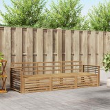 vidaXL Set de canapele de exterior 3 pcs Alb Lemn Solid de Acacia 3389974