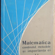 Matematica Continutul,metodele si aplicatiile ei vol 2