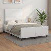 Cadru de pat fără saltea alb 120x190 cm piele artificială