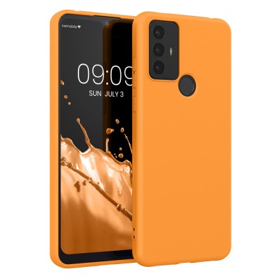 Husa kwmobile pentru TCL 30 E/30 SE, Silicon, Portocaliu, 57707.150 foto