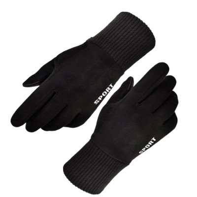 Manusi Touchscreen - Techsuit Suede (ST0009) - Black foto