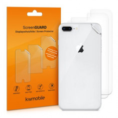 Set 3 Folii de protectie pentru Apple iPhone 8 Plus/iPhone 7 Plus, Kwmobile, Spate, Transparenta, 43326.5 foto