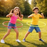 Cerc Hula Hoop Colorat, 60 cm, Galben sau Fucsia, CMCLASS