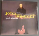 CD ORIGINAL DIGIPACK: JOHN McLAUGHLIN TRIO - QUE ALEGRIA (Rec. 1991) [w.Trilok Gurtu &amp; Dominique Di Piazza/Kai Eckhardt] [Universal Music France 2003], Jazz