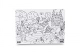 Plansa reutilizabila pentru colorat model Printesa,35x25 cm