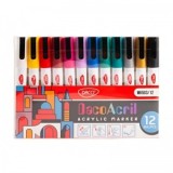 Marker acrilic DACO, MK503/12 (set 12 bucati)