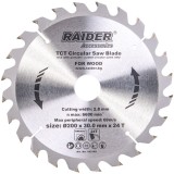 Raider 163149 - Panza fierastrau circular lemn 200x30x2.8 mm 24 dinti