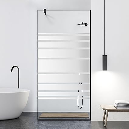 Paravan dus walk-in Aqua Roy Black, model Multiline incolor, sticla 8 mm clara, securizata anticalcar, 120x195 cm