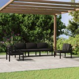 VidaXL Set mobilier de grădină cu perne, 5 piese, antracit, aluminiu