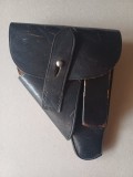 NI81 Toc german din piele neagră pentru pistol Walther