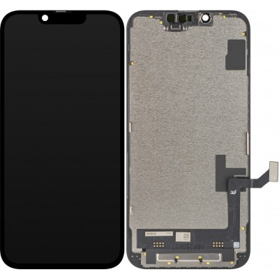 Display cu Touchscreen JK pentru Apple iPhone 16e, cu Rama, Versiune LCD In-Cell IC Movable, Negru foto