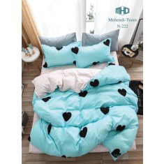 Lenjerie Pat Roshan Fx034, Bumbac, 4 Piese, Fara Elastic, Albastru