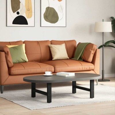 vidaXL Picioare pentru măsuță de cafea, negru, 2 buc., 60x(30-31) cm, oțel 4013264 foto