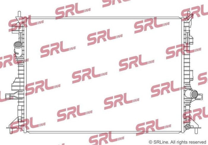 Radiator Ford Focus, motor: 1.0 Ecoboost, 1.5, 1.5 Ecoblue, 1.5 Ecoboost, 2.0 Ecoblue, Mhev, 672x488x16, SRLine, Aluminiu/ Plastic brazat, 2210505;