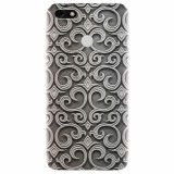 Husa silicon pentru Huawei P9 Lite, Baroque Silver Pattern