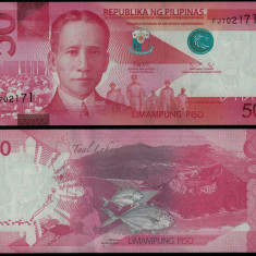 FILIPINE █ bancnota █ 50 Piso █ 2020 █ P-224 █ UNC █ necirculata