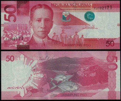 FILIPINE █ bancnota █ 50 Piso █ 2020 █ P-224 █ UNC █ necirculata foto