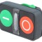Comutator Dublu 22mm Roșu/Verde IP66