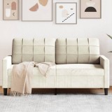 VidaXL Canapea cu 2 locuri, crem, 140 cm, catifea 4007632