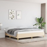 VidaXL Cadru de pat fără saltea, crem, 200x200 cm, textil 347194
