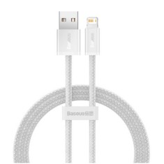 CABLU alimentare si date Baseus Dynamic Series, Fast Charging Data Cable pt. smartphone, USB la Lightning Iphone 2.4A, 1m, braided, alb &quot;CALD000402&quot; (