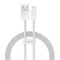 CABLU alimentare si date Baseus Dynamic Series, Fast Charging Data Cable pt. smartphone, USB la Lightning Iphone 2.4A, 1m, braided, alb &quot;CALD000402&quot; (