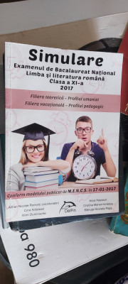 LIMBA SI LITERATURA ROMANA CLASA A XI A SIMULARE EXAMEN BACALAUREAT NATIONAL foto