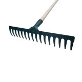 Grebla pentru sol, Dupu 3020, otel, cu coada din lemn, 16 dinti, 140 cm