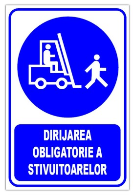 Indicator dirijarea obligatorie a stivuitoarelor foto