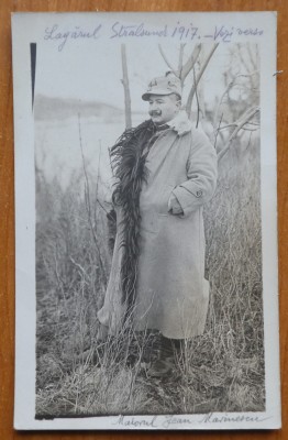 Mr. J. Marinescu din Regimentul 11 Siret in lagarul Stralsund , Germania , 1917 foto