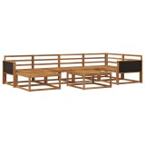 vidaXL Set de canapele de exterior 7 pcs natural Lemn Solid de Acacia 3382712