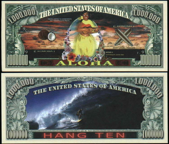 !!! SUA = FANTASY NOTE = ALOHA HAWAI - 2004 - UNC