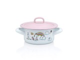 Cratita cu capac Unicorn Metalac, email, 12cm, 0.75l