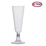 Set Pahare Transparent Reutilizabile din Plastic, Capacitate 150ml, 6 Bucăți