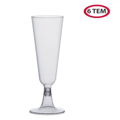 Set Pahare Transparent Reutilizabile din Plastic, Capacitate 150ml, 6 Bucăți foto