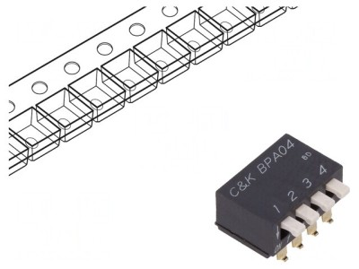 Comutator DIP-SWITCH 4 Secțiuni OFF-ON 24V foto