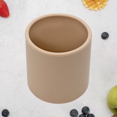 Pahar din silicon, AppeKids - Bubble Beige foto
