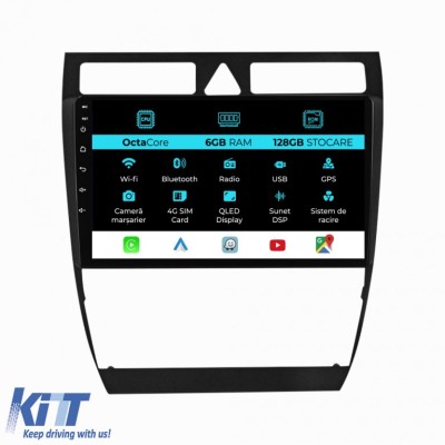 Navigatie Dedicata Audi A6 C5 (2000-2004), 9Inch, 6Gb Ram, 128Gb Stocare, Carplay Performance AutoTuning foto