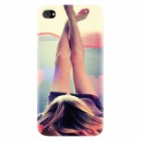 Husa silicon pentru Apple Iphone 4 / 4S, Relax Girl