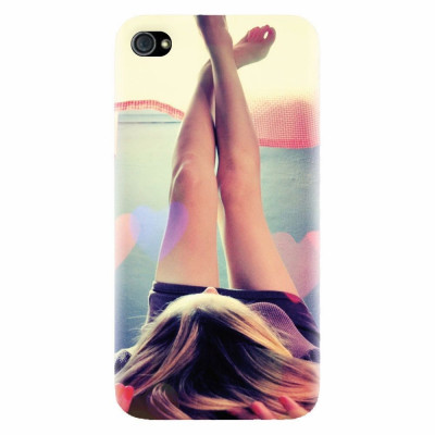 Husa silicon pentru Apple Iphone 4 / 4S, Relax Girl foto