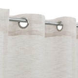 Perdea Decorativă, Model Ecru cu Lurex Auriu, Inele 140x260cm, Poliester, Oem